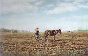 Mikhail Klodt In the Ploughed Field painting